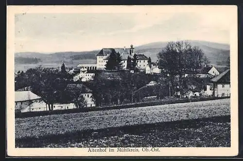 AK Altenhof im Mühlkreis, Ortspartie mit Kirche