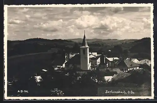 AK Sarleinsbach /O. Oe., Ortsansicht mit Kirche