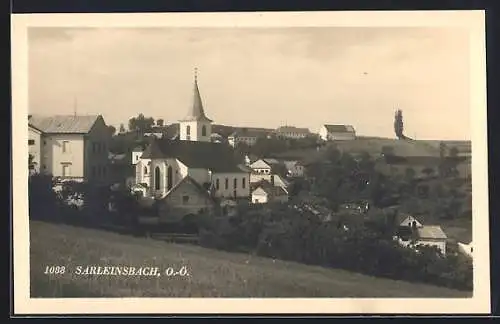 AK Sarleinsbach /O.-Ö., Ortsansicht mit Kirche