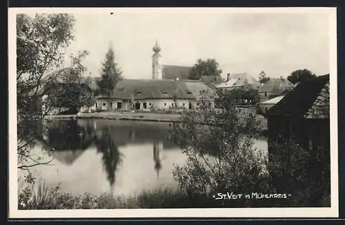 AK St. Veit im Mühlkreis, Blick zum Ort