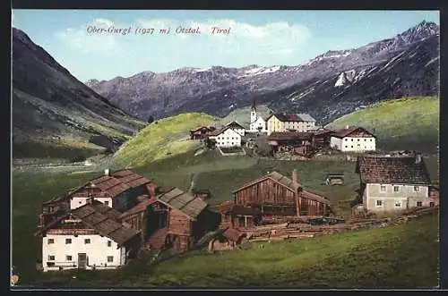 AK Ober-Gurgl /Tirol, Ortsansicht aus der Vogelschau