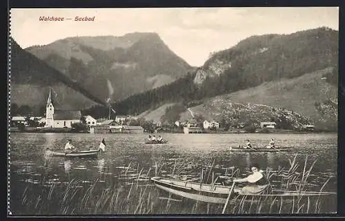 AK Walchsee, Ortsansicht, Ruderboote