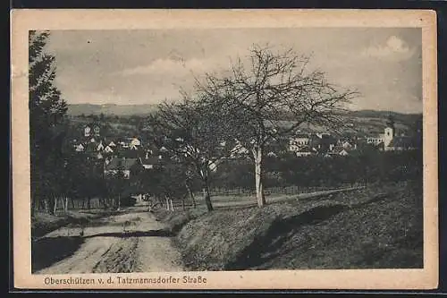 AK Oberschützen, Ortsansicht von der Tatzmannsdorfer Strasse