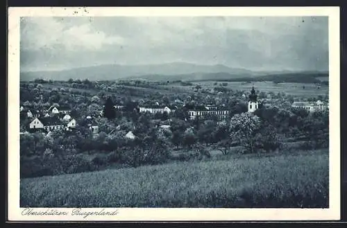 AK Oberschützen /Burgenland, Ortsansicht aus der Vogelschau