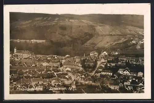 AK Eisenstadt, Ortsansicht vom Flugzeug aus