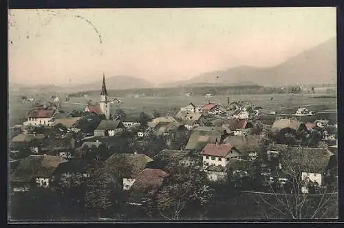 AK Grödig bei Salzburg, Ortsansicht aus der Vogelschau