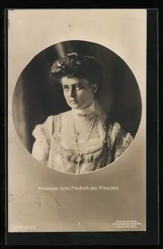 AK Portrait Prinzessin Eitel Friedrich von Preussen als junge Frau