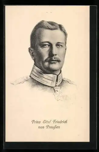 AK Portrait von Prinz Eitel Friedrich von Preussen