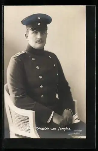 AK Prinz Eitel Friedrich von Preussen, Portrait in Uniform