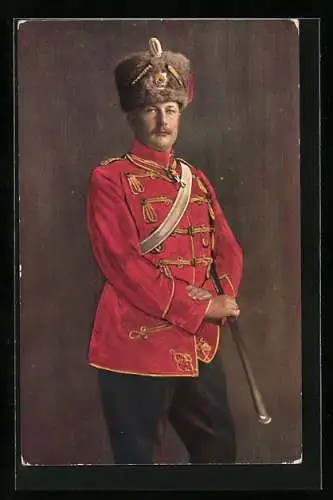 AK Prinz Eitel Friedrich von Preussen in Husarenuniform