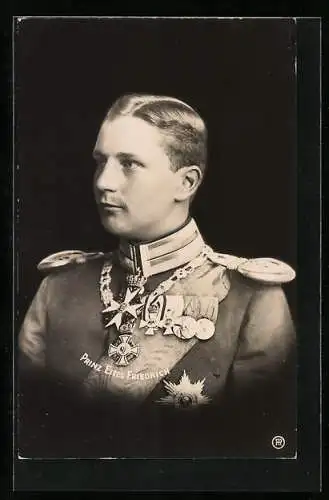 AK Prinz Eitel Friedrich von Preussen in Uniform