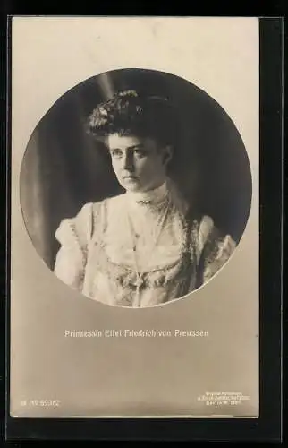 AK Portrait Prinzessin Eitel Friedrich von Preussen als junge Frau