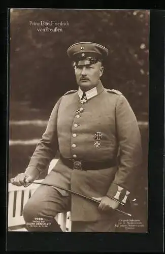 AK Prinz Eitel Friedrich von Preussen in Uniform mit Orden