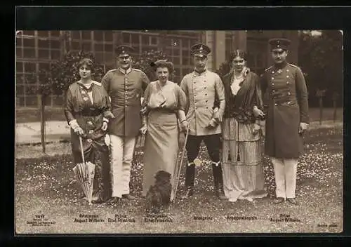 AK Prinzessin August Wilhelm, Prinz Eitel Friedrich und Prinzessin Eitel Friedrich von Preussen