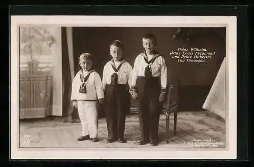 AK Prinz Wilhelm, Prinz Louis Ferdinand und Prinz Hubertus von Preussen