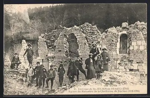 AK St-Julien-en-Beauchene, Ruines du Monastère de la Chartreuse de Durbon