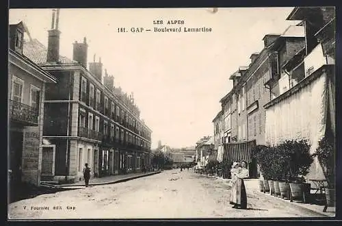 AK Gap, Boulevard Lamartine mit Wohnhäusern