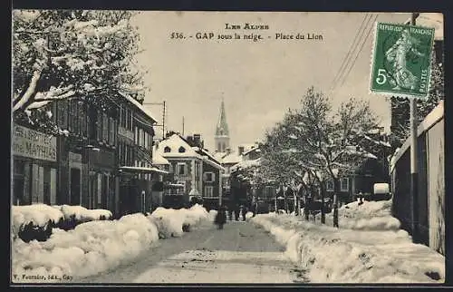 AK Gap, Place du Lion sous la neige