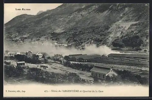 AK Argentiere, l`usines et quartier de la gare