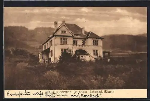 AK Schirmeck /Elsass, Villa Josephine, Dr. Krimke