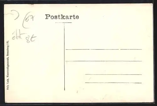 AK Strassburg, Gastraum im Gasthaus Estamines Piton