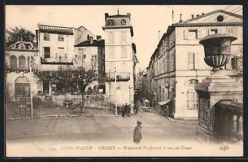 AK Grasse /Cote D`Azur, Boulevard Fragonard et rue du Cours