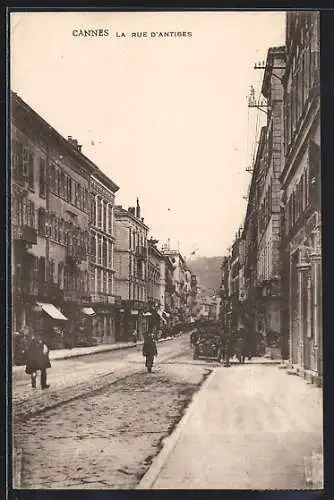 AK Cannes, La Rue D`Antibes