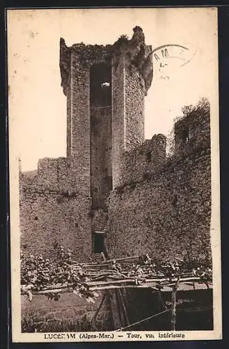 AK Luceram /Alpes-Mar., Tour, vue intèrieure