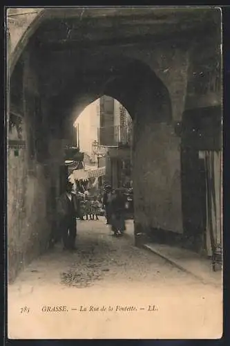 AK Grasse, La Rue de la Fontette