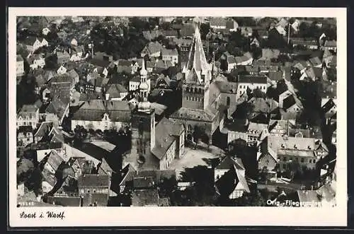 AK Soest, Fliegeraufnahme der Stadt