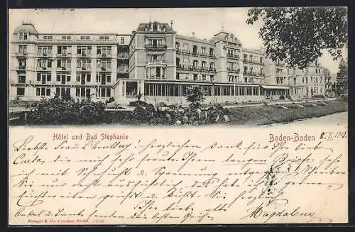 AK Baden-Baden, Hotel und Bad Stephanie