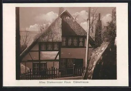 AK Hamburg-Blankenese, altes Haus Elbterrasse