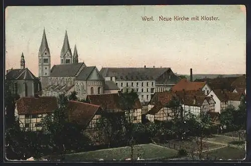 AK Werl, Neue Kirche mit Kloster