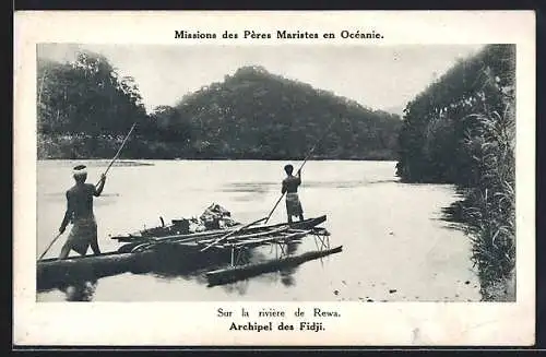 AK Archipel des Fidji, Sur la rivière de Rewa