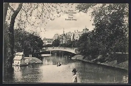 AK Riga, Bastei-Berg mit Fluss