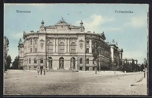 AK Warschau-Warszawa, Strassenpartie mit Politechnika