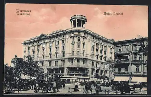 AK Warschau-Warszawa, Blick auf das Hotel Bristol