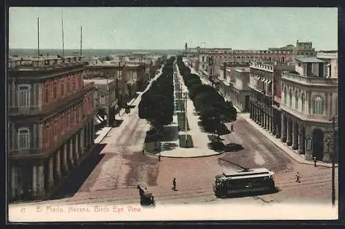 AK Havana, El Prado-Birds Eye View