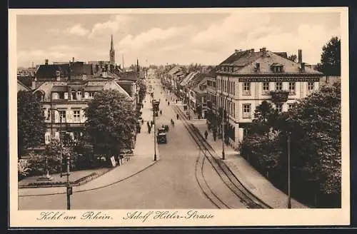 AK Kehl, Blick auf die Strasse