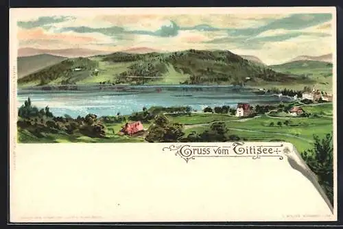 Lithographie Titisee, Gesamtansicht