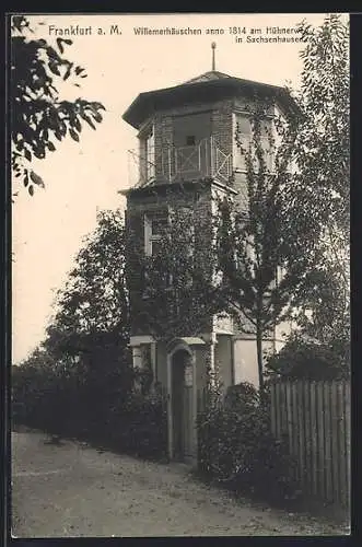 AK Frankfurt a. M., Willemerhäuschen am Hühnerweg in Sachsenhausen