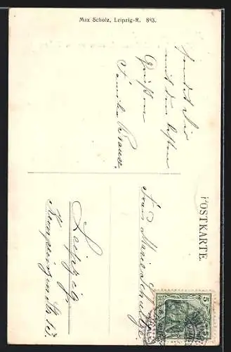 AK Naumburg a. S., Dom, Neujahrsgruss