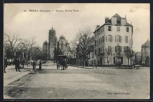 AK Rodez /Aveyron, Avenue Victor Hugo