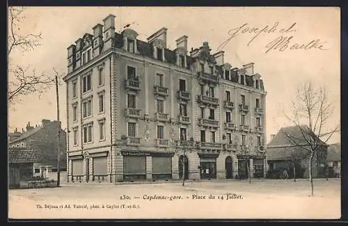 AK Capdenac-Gare, Place du 14 Juillet