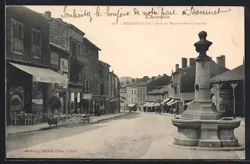 AK Decazeville /Aveyron, rue et Monument Cayrade