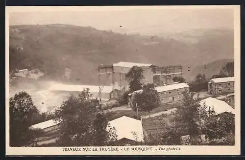 AK Le Bousquet, Travaux sur la Truyère, Vue générale