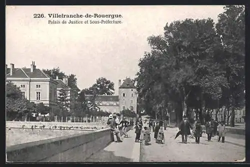 AK Villefranche-de-Rouergue, Palais de Justice et Sous-Préfecture