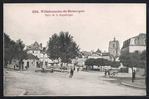 AK Villefranche-de-Rouergue, Place de la République