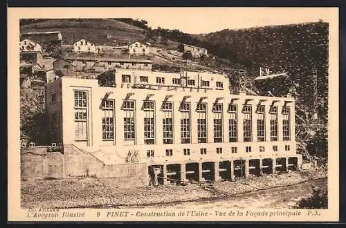 AK Pinet, Construction de l`Usine, Vue de la Facade principale