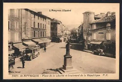 AK St-Affrique /Aveyron, Place de la Liberté et boulevard de la République